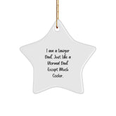 Funny Lawyer Gifts, I Am A Lawyer Dad Star Ornament, Gifts from Men to Friends for Christmas - Image 1